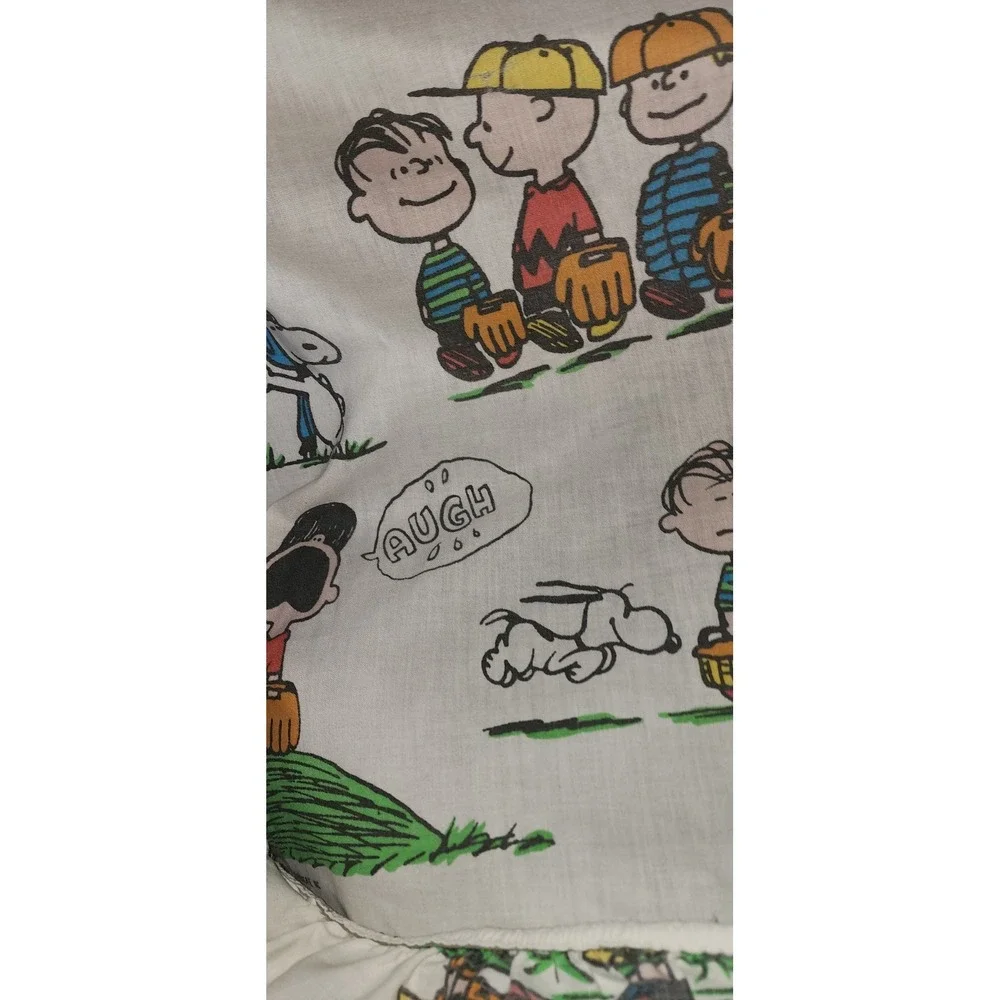Peanuts Twin Size Sheet Set Happiness is being one of the gang Vintage 1971 Read